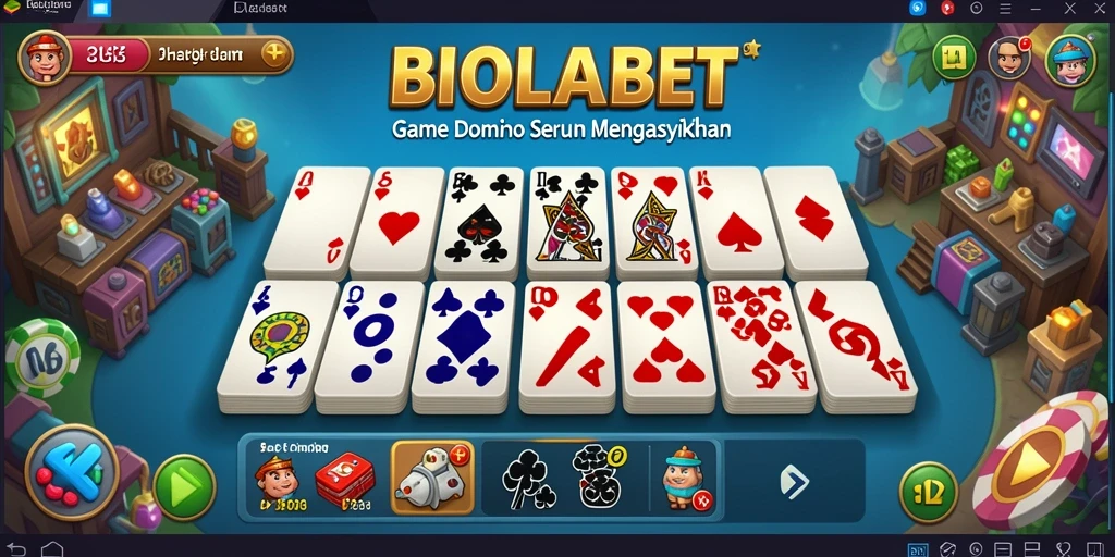 Tampilan gameplay seru dalam game Domino BIOLABET.