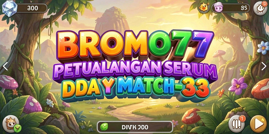 Tampilan gameplay seru BROMO77 dalam aksi Match-3.
