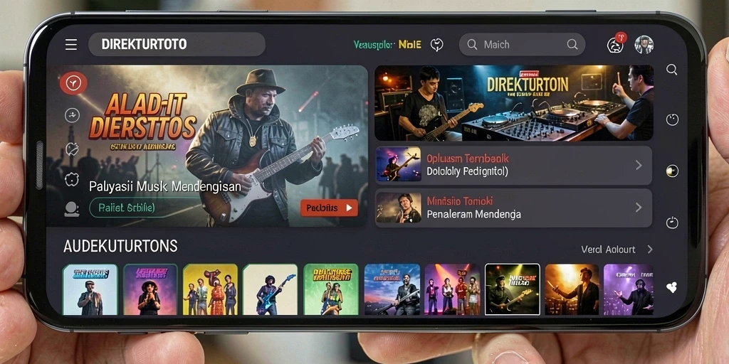 Screenshot gameplay dari aplikasi musik DIREKTURTOTO yang menarik.