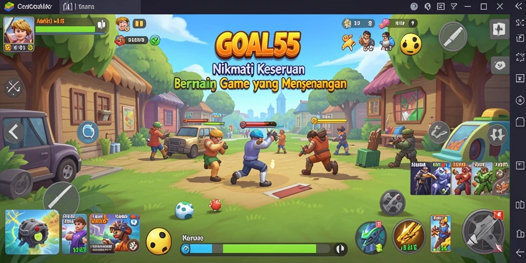Tampilkan momen seru gameplay game Casual GOAL55.