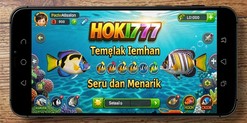 Tampilan gameplay seru HOKI777 saat berburu ikan.