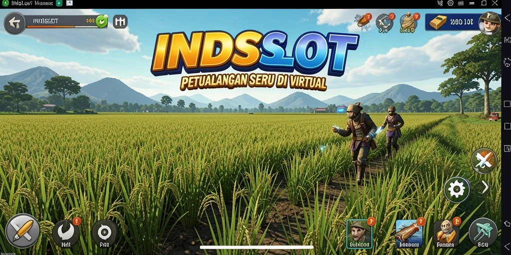 Tampilan menarik dari gameplay pertanian di INDSLOT.