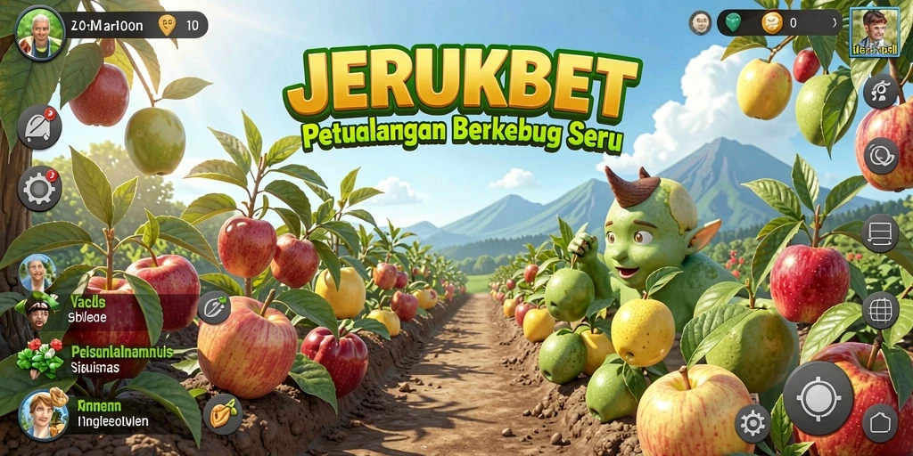 Menampilkan kebun hijau subur dengan berbagai tanaman.