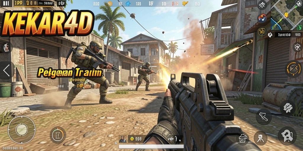 Screenshot gameplay KEKAR4D menunjukkan aksi pertempuran yang mendebarkan.
