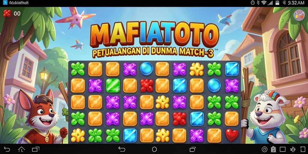 Screenshot dari gameplay seru MAFIATOTO yang penuh warna.