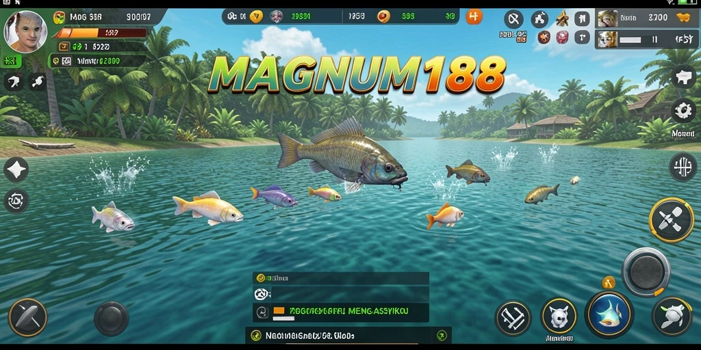 Gameplay MAGNUM188 yang seru saat menangkap ikan.