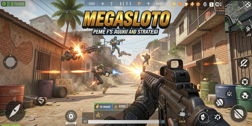 Screenshot aksi mendebarkan dalam gameplay MEGASLOTO.