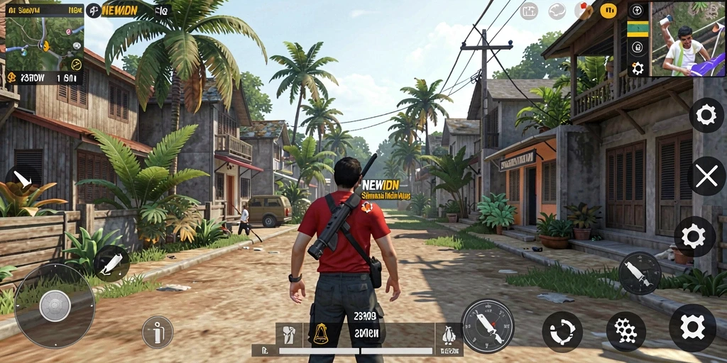 Screenshot gameplay NEWIDN menampilkan interaksi pemain yang dinamis.