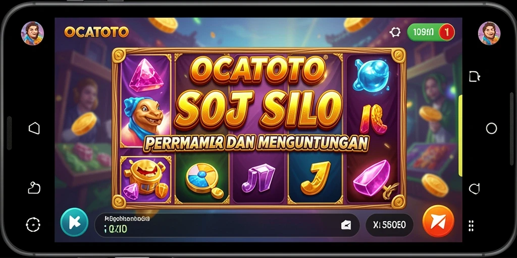 Screenshot OCATOTO menunjukkan gameplay Slot yang menarik dan penuh warna.