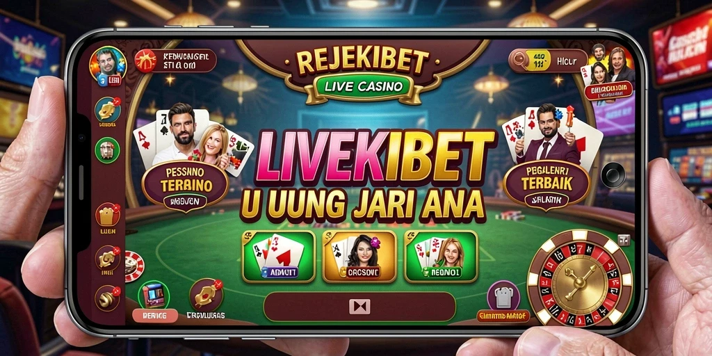 Tampilan gameplay Live Casino yang menarik dan mendebarkan dari REJEKIBET.