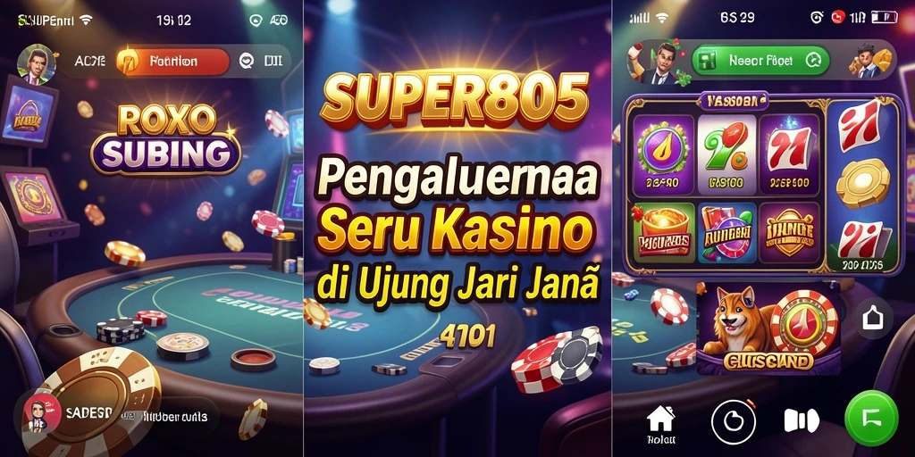 Screenshot SUPER805 menampilkan gameplay kasino yang mendebarkan.
