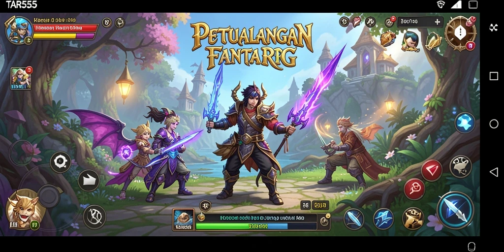 Gameplay TAR555 menunjukkan karakter beraksi dalam pertarungan seru.