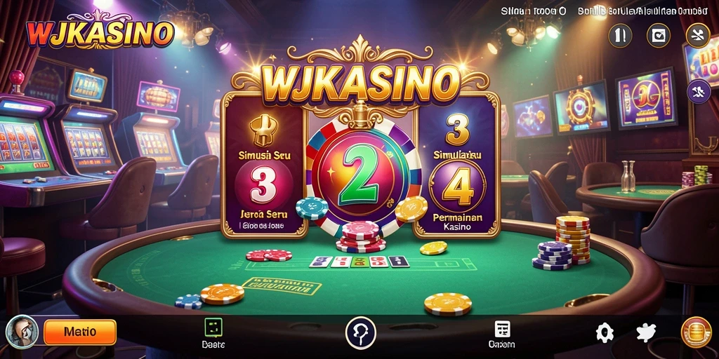 Tampilan gameplay WJKASINO dengan grafis kasino yang menawan.