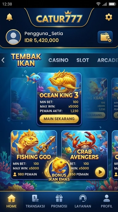 Pengguna menjelajahi berbagai kategori aplikasi di catur777.